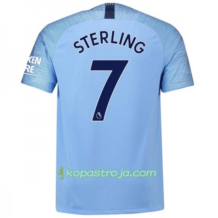 Billiga Fotbollströjor Manchester City Sterling 7 Hemma tröja 2018/19 Kortärmad